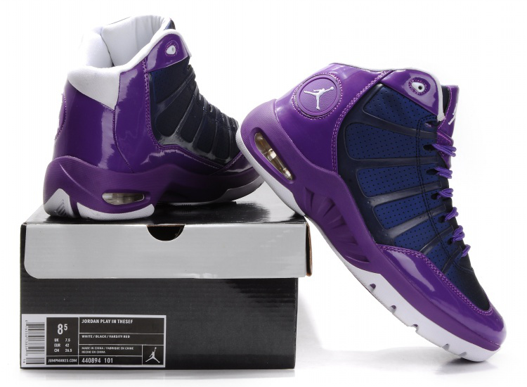 Air Jordan Play In Purple White Shoes - Click Image to Close