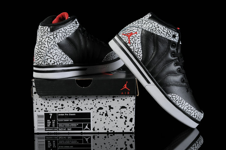 Authentic Jordan Pro Classic Black Grey Cement For Women