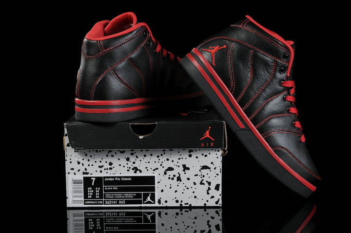 Authentic Jordan Pro Classic Black Red For Women - Click Image to Close
