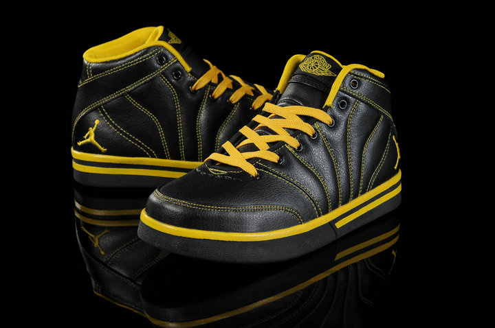 Authentic Jordan Pro Classic Black Yellow For Women - Click Image to Close