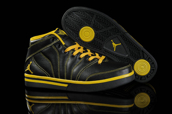 Authentic Jordan Pro Classic Black Yellow For Women - Click Image to Close