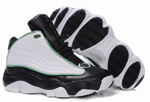 Comfortable Jordan Pro Srong Black White Green Shoes