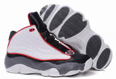 Comfortable Jordan Pro Srong Black White Red Shoes