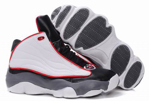 Comfortable Jordan Pro Srong Black White Red Shoes - Click Image to Close