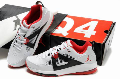 Jordan Q4 White Red Black Shoes - Click Image to Close