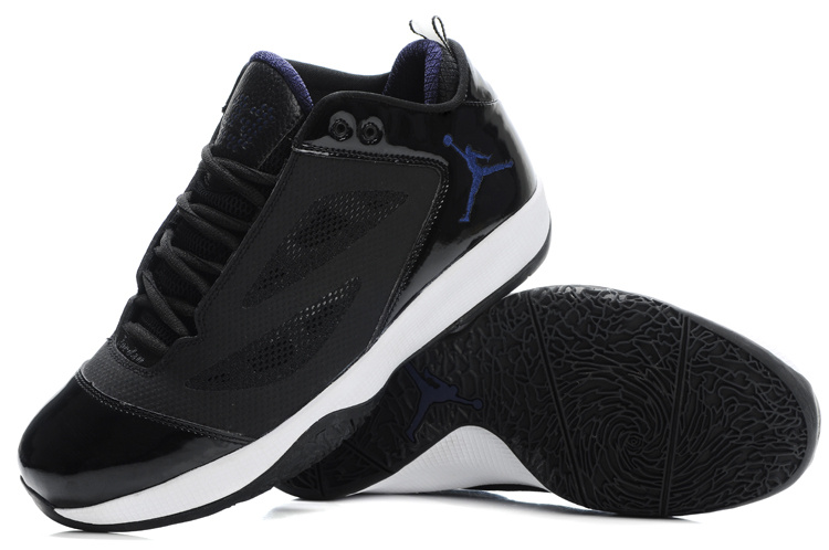 Air Jordan Quick Fuse Black White Blue Logo