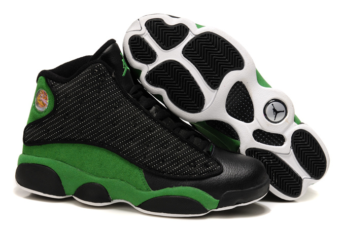 Special Air Jordan Retro 13 Black Green Shoes