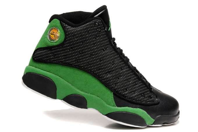 Special Air Jordan Retro 13 Black Green Shoes - Click Image to Close