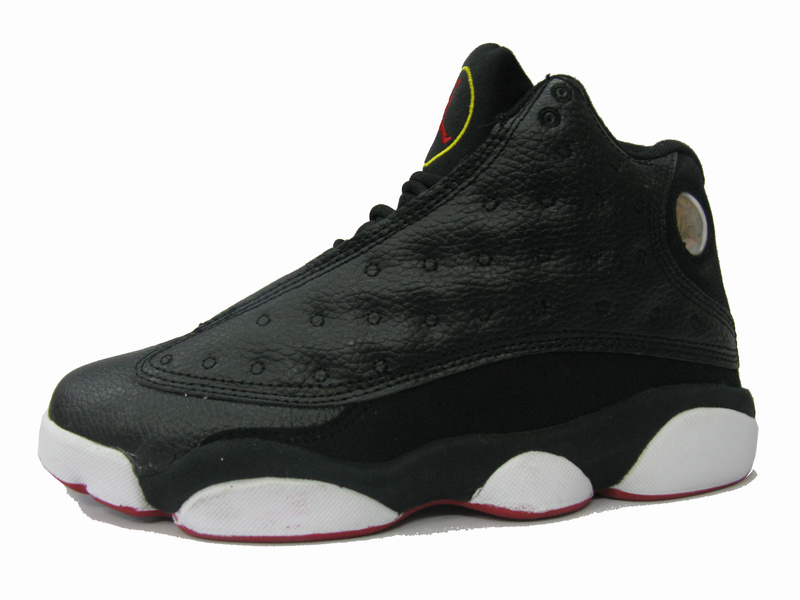 Authentic Jordan Retro 13 Black White Red - Click Image to Close