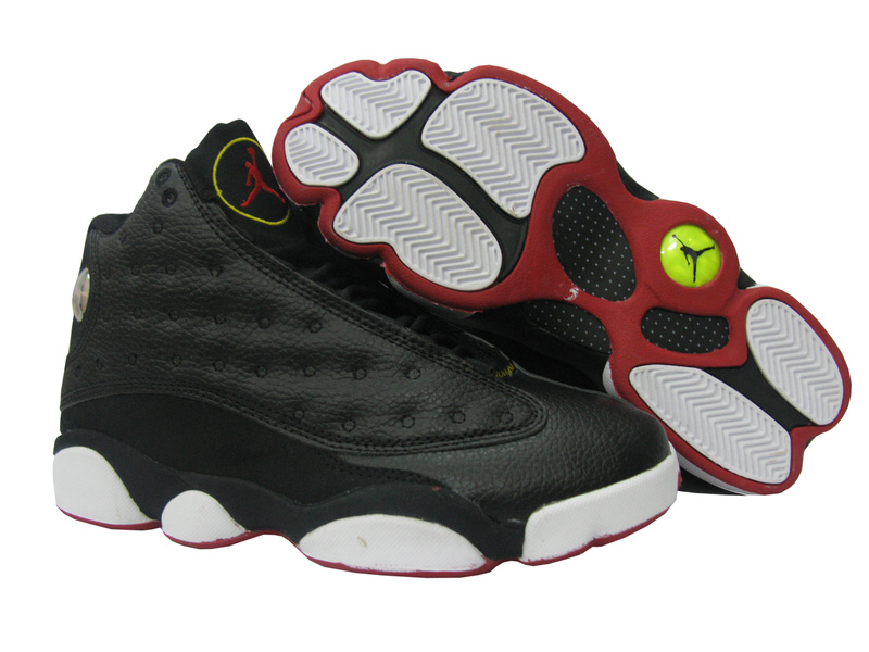 Authentic Jordan Retro 13 Black White Red - Click Image to Close