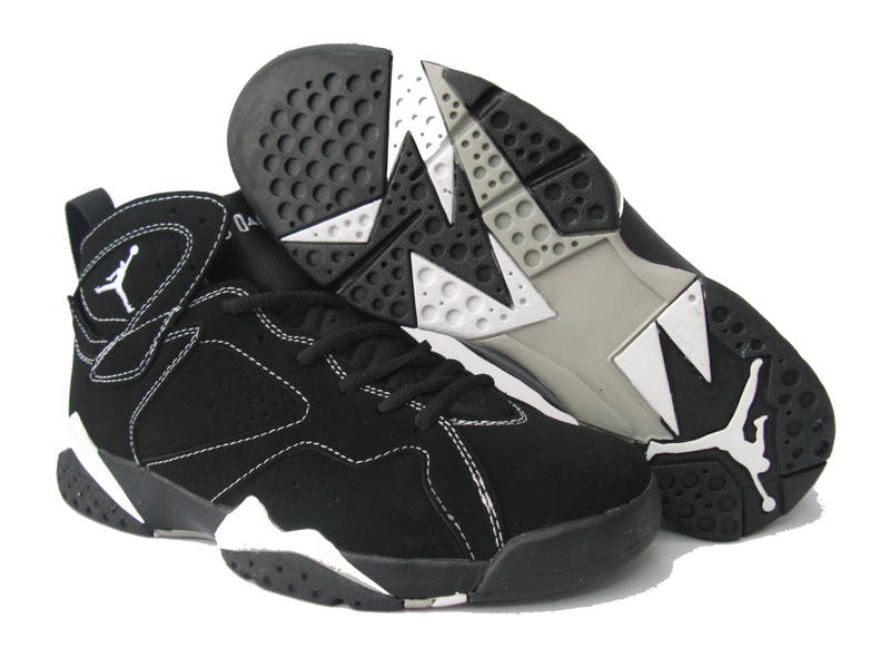 Cheap Original Jordan Retro 7 Black White Shoes - Click Image to Close