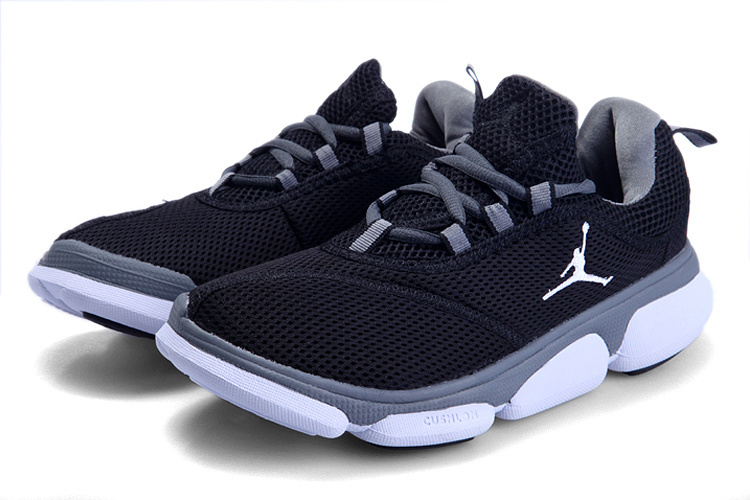 Jordan Running Shoes Black White - Click Image to Close