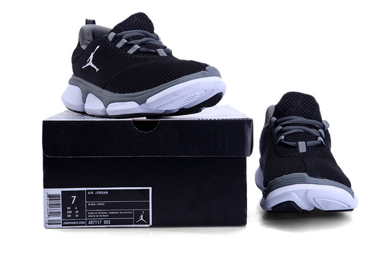 Jordan Running Shoes Black White - Click Image to Close