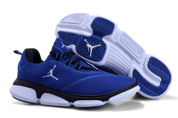 Jordan Running Shoes Blue White - Click Image to Close