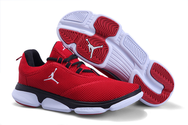 Jordan Running Shoes Red Black White - Click Image to Close