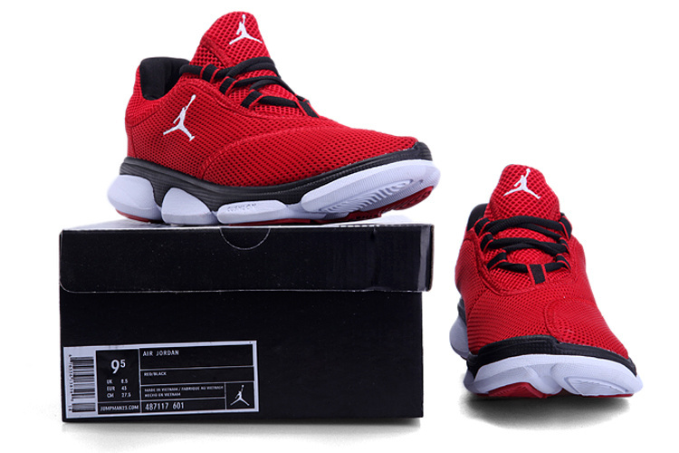 Jordan Running Shoes Red Black White - Click Image to Close