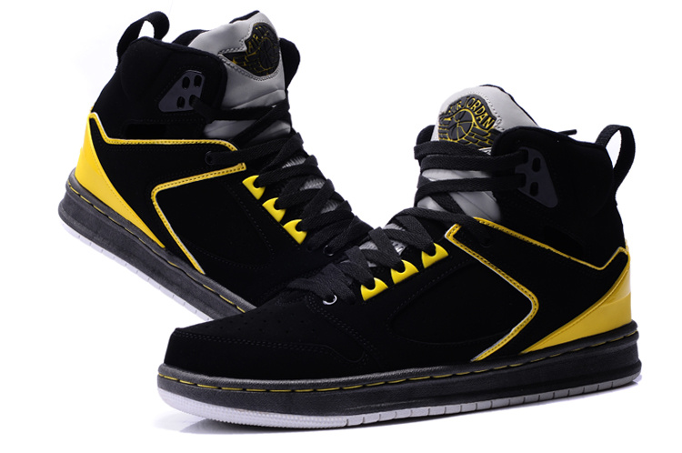 2013 Air Jordan Sixty Club Black Yellow Shoes