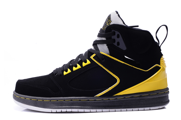 2013 Air Jordan Sixty Club Black Yellow Shoes