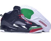 Classic Jordan Spizike Black Varsity Red Classic Green Shoes - Click Image to Close