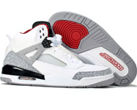 Classic Jordan Spizike White Cement Black Shoes - Click Image to Close