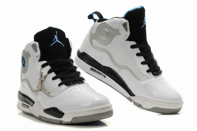 Special Jordan TC8 White Black Blue Grey Shoes - Click Image to Close