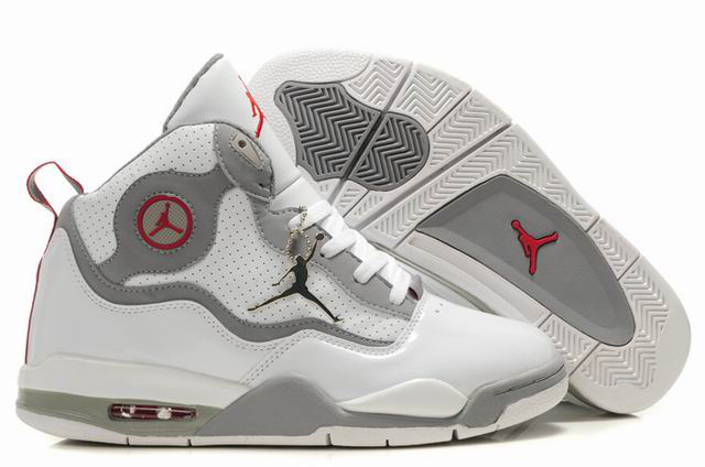 Special Jordan TC8 White Grey Red Shoes - Click Image to Close