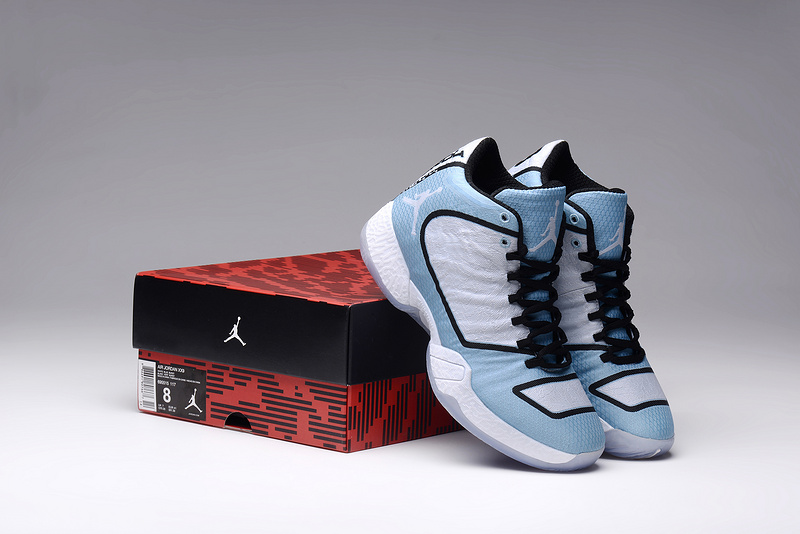 New Air Jordan XX9 White Baby Blue Black Lovers Shoes - Click Image to Close