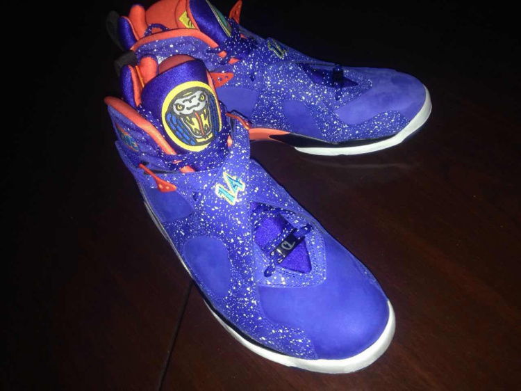 Real 2015 Air Jordan 8 Doernbecher Blue Red Shoes