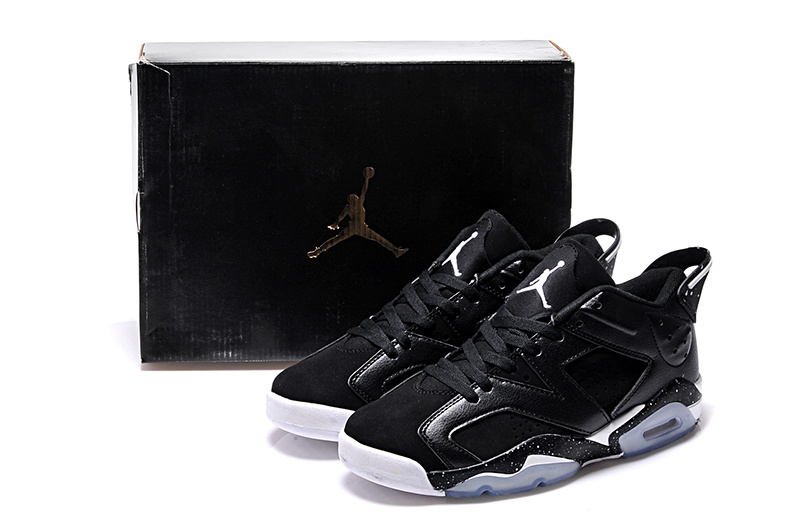 2015 Black White Air Jordan 6 Low Lovers Shoes