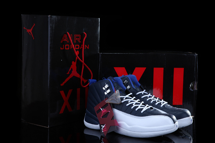 Chalcedony Air Jordan 12 Blue White Shoes For Sale