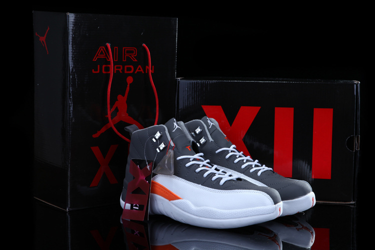 Chalcedony Air Jordan 12 Grey White Shoes For Sale