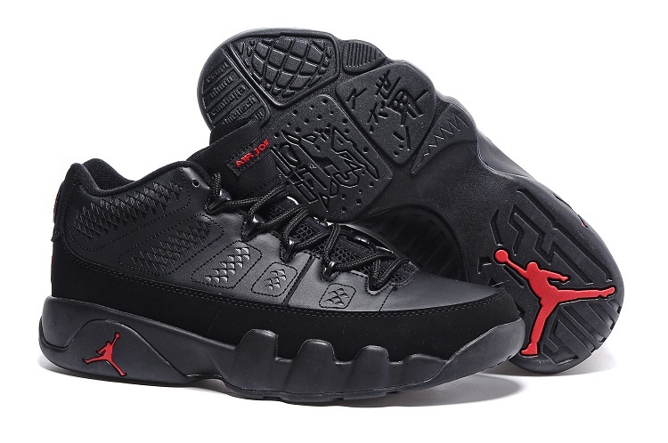 Cheap Nike Air Jordan 9 Retro Low Black Varsity Red - Click Image to Close