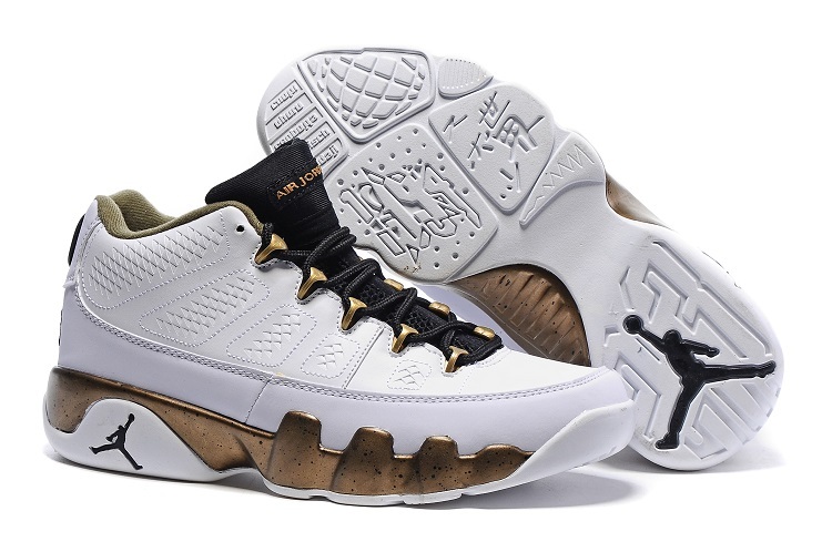 Cheap Nike Air Jordan 9 Retro Low Copper Statue White Black Militia Green - Click Image to Close