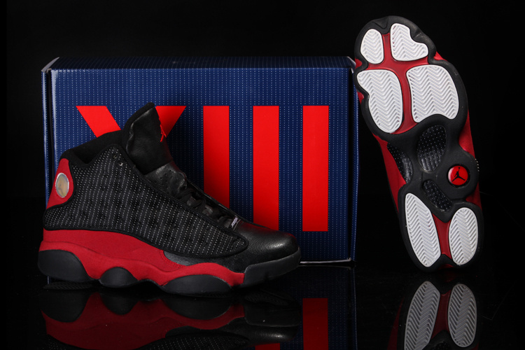 2013 Summer Jordan 13 Black Red Shoes