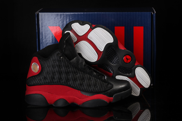 2013 Summer Jordan 13 Black Red Shoes