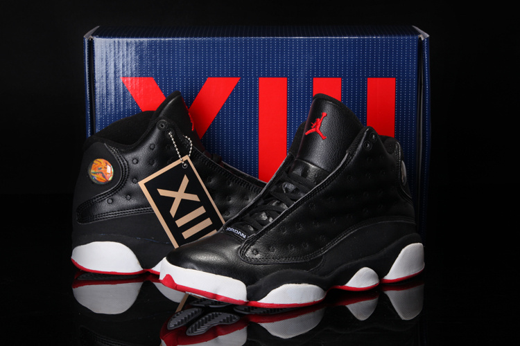 2013 Summer Jordan 13 Black White Red Shoes - Click Image to Close