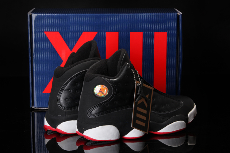 2013 Summer Jordan 13 Black White Red Shoes