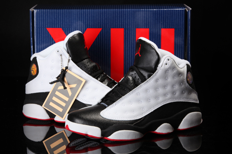 2013 Summer Jordan 13 White Black Red Shoes