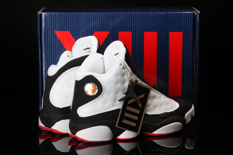 2013 Summer Jordan 13 White Black Red Shoes - Click Image to Close
