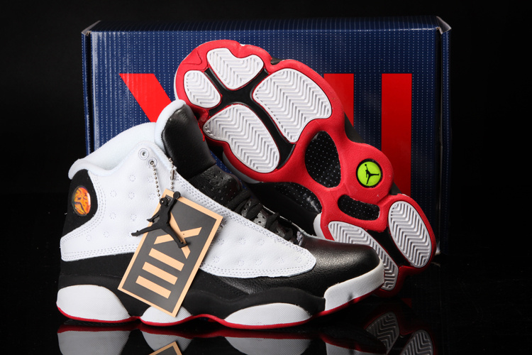 2013 Summer Jordan 13 White Black Red Shoes