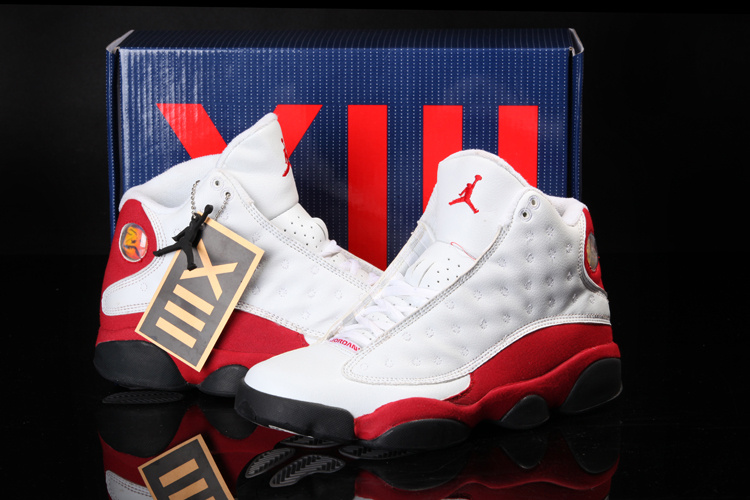 2013 Summer Jordan 13 White Red Shoes