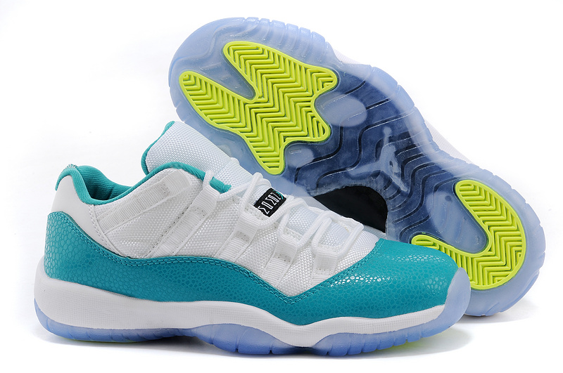 For Sale Air Jordan 11 Retro Low Aqua White Turbo Green Volt Ice Black