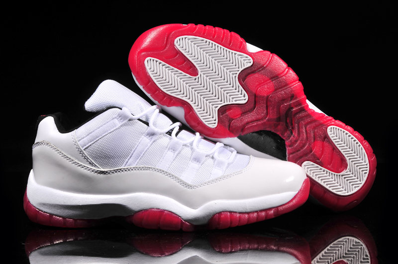 For Sale Air Jordan 11 Retro Low White Black Varsity Red For Cheap