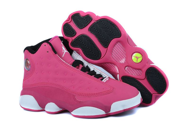 Girls Air Jordan 13 Fusion Pink Black White