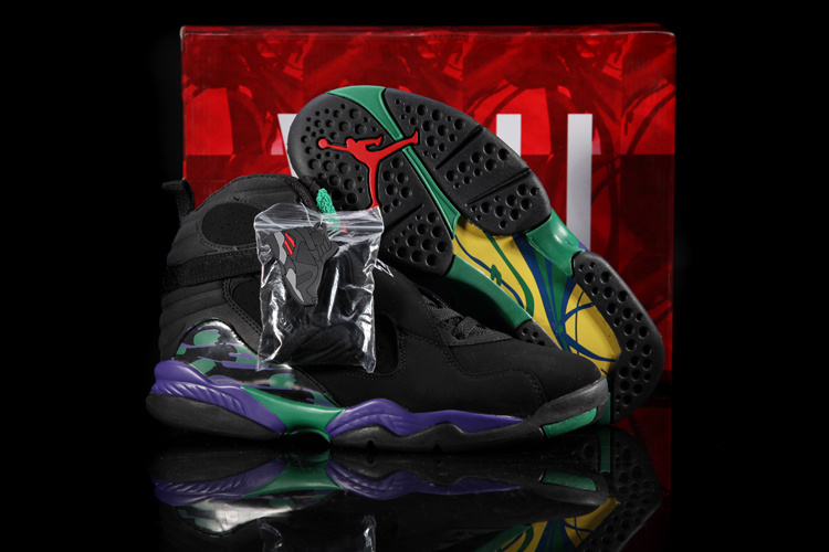 2013 Hardback Edition Jordan 8 Black Green Purple