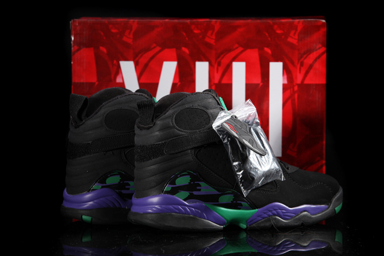 2013 Hardback Edition Jordan 8 Black Green Purple