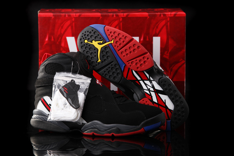 2013 Hardback Edition Jordan 8 Black White Red - Click Image to Close