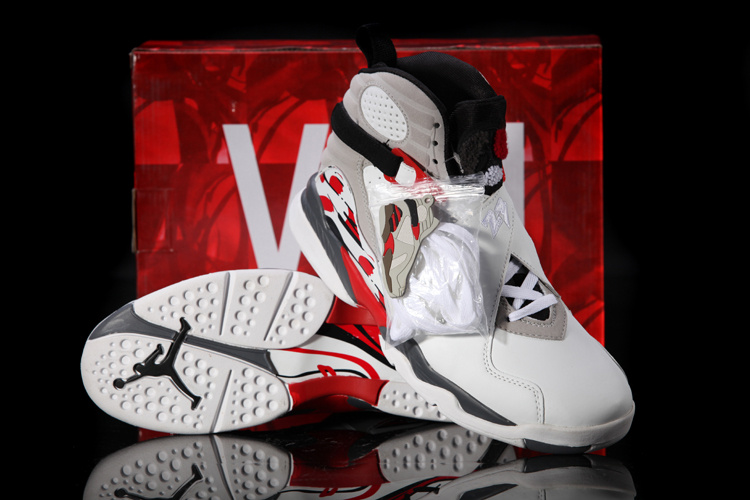 2013 Hardback Edition Jordan 8 White Grey Red