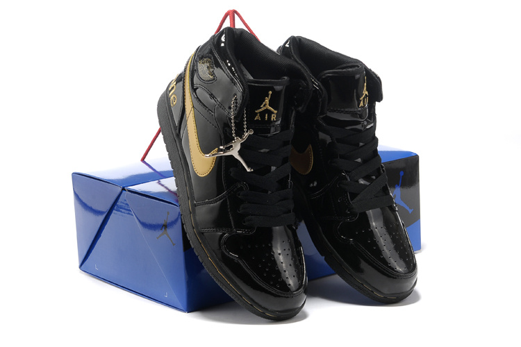 Hardback Air Jordan 1 All Black Shoes