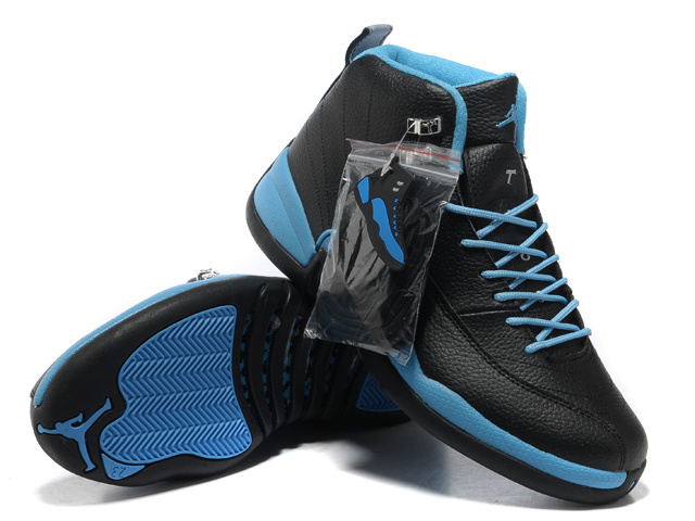 2013 Hardback Air Jordan 12 Black Blue Shoes